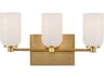 Kuzco Lighting Nola 3-Light Brushed Gold Vanity Light