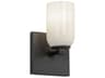 Kuzco Lighting Nola 1-Light Black Glossy Opal Glass Wall Sconce