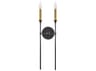 Lark Living Hux 2-Light Black Lacquered Brass Wall Sconce