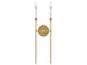 Lark Living Hux 2-Light Lacquered Brass Warm White Wall Sconce