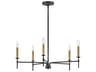 Lark Living Hux 5-Light Black Lacquered Brass Chandelier