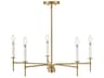 Lark Living Hux 5-Light Lacquered Brass Warm White Candelabra Chandelier
