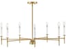 Lark Living Hux 7-Light Lacquered Brass Warm White Candelabra Chandelier