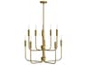 Lark Living Austen 10-Light Lacquered Brass Candelabra Chandelier