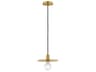 Lark Living Lulu 1-Light Lacquered Brass Mini Pendant