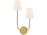 Lark Living Cora 2-Light Lacquered Brass Wall Sconce