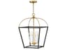 Lark Living Tate 4-Light Black Lacquered Brass Lantern Pendant