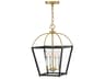 Lark Living Tate 4-Light Black Lacquered Brass Lantern Mini Pendant