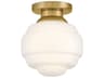 Lark Living Penny 1-Light Lacquered Brass Round Flush Mount