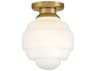 Lark Living Penny 1-Light Lacquered Brass Round Flush Mount