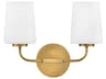 Lark Living Kline 2-Light Heritage Brass Vanity Light
