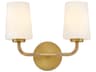 Lark Living Kline 2-Light Lacquered Brass Vanity Light