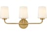 Lark Living Kline 3-Light Lacquered Brass Vanity Light