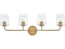 Lark Living Kline 4-Light Heritage Brass Vanity Light