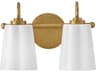 Lark Living Honey 2-Light Distressed Brass Vanity Light