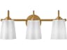 Lark Living Honey 3-Light Distressed Brass Vanity Light