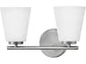 Lark Living Bri 2-Light Brushed Nickel Vanity Light