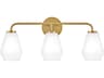 Lark Living Gio 3-Light Lacquered Brass Vanity Light