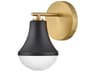 Lark Living Haddie 1-Light Black Lacquered Brass Vanity Light