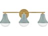 Lark Living Haddie 3-Light Seafoam Lacquered Brass Green Vanity Light