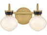 Lark Living Lucy 2-Light Lacquered Brass Black Vanity Light
