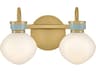 Lark Living Lucy 2-Light Lacquered Brass Seafoam Vanity Light