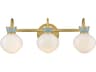Lark Living Lucy 3-Light Lacquered Brass Seafoam Vanity Light