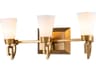 Lucas McKearn Lemuria 3-Light Laquered Gold Glass Vanity Light