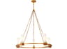 Lucas McKearn Kristy 5-Light Distressed Gold Cylinder Chandelier