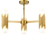 Lucas McKearn Marvel 6-Light Aged Brass Cylinder Chandelier