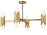 Lucas McKearn Marvel 8-Light Aged Brass Cylinder Chandelier