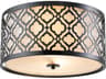 Lucas McKearn Arabella 2-Light Black Drum Flush Mount