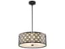 Lucas McKearn Arabella 3-Light Black Drum Pendant