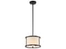 Lucas McKearn Lemuria 1-Light Black Drum Mini Pendant