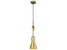 Lucas McKearn Etoile 1-Light Aged Brass Mini Pendant