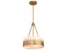 Lucas McKearn Sawgrass 2-Light Gold Leaf Glass Drum Pendant