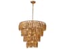 Lucas McKearn Coral Luxe 6-Light Gold Tiered Chandelier