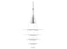 Louis Poulsen Enigma 1-Light Brushed Aluminum Silver Tiered Pendant