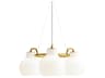 Louis Poulsen VL Ring Crown 3-Light Polished Brass White Chandelier