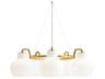 Louis Poulsen VL Ring Crown 5-Light Polished Brass White Chandelier