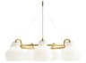 Louis Poulsen VL Ring Crown 7-Light Polished Brass White Chandelier