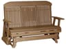 LuxCraft Recycled Plastic Classic Glider Outdoor Patio Loveseat