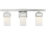 Livex Lighting Harding 3-Light Brushed Nickel Glass Vanity Light
