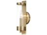 Livex Lighting Castleton 1-Light Antique Brass Clear Glass Wall Sconce