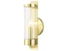 Livex Lighting Castleton 1-Light Satin Brass Glass Wall Sconce