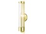 Livex Lighting Castleton 1-Light Satin Brass Glass Wall Sconce