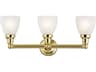 Livex Lighting Classic 3-Light Polished Brass Glass Vanity Light