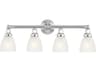 Livex Lighting Classic 4-Light Polished Chrome Glass Vanity Light