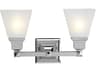 Livex Lighting Mission 2-Light Polished Chrome Glass Vanity Light