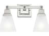 Livex Lighting Mission 2-Light Polished Nickel Glass Vanity Light